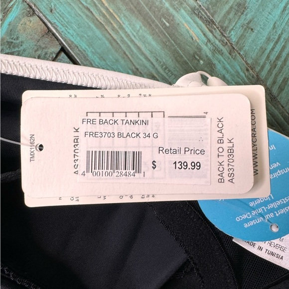 Freya Back To Black Tankini Top Underwired Padded Bikini - Black Size 34I - Picture 9 of 9